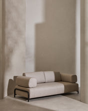 Load image into Gallery viewer, Compo beige chenille 3-seater sofa with beige metal structure 232 cm FSC Mix Credit - image 11