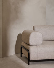 Load image into Gallery viewer, Compo beige chenille 3-seater sofa with beige metal structure 232 cm FSC Mix Credit - image 12