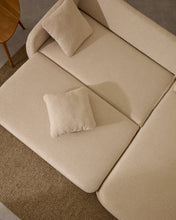 Load image into Gallery viewer, Laira 3-seater sofa bed with right chaise longue in ecru chenille 246cm FSC Mix Credit - image 9