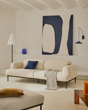 Load image into Gallery viewer, Aurum 3-seater sofa in ecru chenille with reclining headrest and matte grey metal base 234cm FSC Mix Credit - image 14