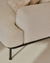 Load image into Gallery viewer, Aurum 2-seater sofa in ecru chenille with reclining headrest and matte grey metal base 214 cm FSC Mix Credit - image 15