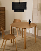 Load image into Gallery viewer, Indara round table in ash veneer with natural finish Ø110 cm - image 3