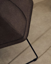 Load image into Gallery viewer, Zahara brown armchair and steel in a black finish, 100% FSC - image 6