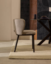 Load image into Gallery viewer, Ciselia chair in light brown chenille and steel legs with black finish FSC Mix Credit - image 11