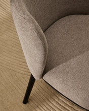 Load image into Gallery viewer, Ciselia chair in light brown chenille and steel legs with black finish FSC Mix Credit - image 12