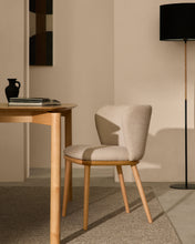 Load image into Gallery viewer, Ciselia chair beige chenille and solid ash wood natural tone finish FSC Mix Credit - image 5