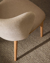 Load image into Gallery viewer, Ciselia chair beige chenille and solid ash wood natural tone finish FSC Mix Credit - image 6