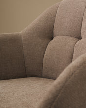 Load image into Gallery viewer, Dorina swivel chair in beige chenille and steel legs in a beige finish - image 6