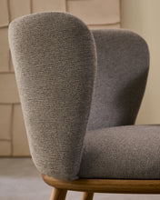 Load image into Gallery viewer, Ciselia chair brown chenille and solid ash wood natural tone finish FSC Mix Credit - image 6