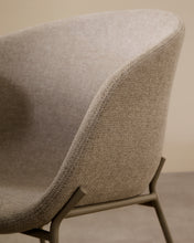 Load image into Gallery viewer, Yvette chair in beige chenille and steel legs in a beige finish - image 6