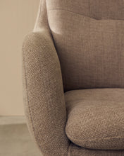 Load image into Gallery viewer, Lexa swivel chair in beige chenille and steel legs in a beige finish - image 6