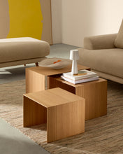 Load image into Gallery viewer, Litto set of 3 oak veneer nesting tables FSC Mix Credit 60 x 40 / 51 x 36 / 42 x 31 cm - image 6