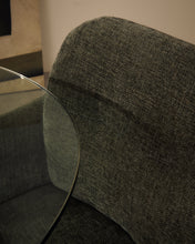 Load image into Gallery viewer, Dorina swivel chair in green chenille and steel legs in a green finish - image 6