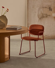 Load image into Gallery viewer, Meli chair in terracotta chenille with terracotta metal frame FSC Mix Credit - image 5