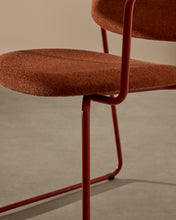 Load image into Gallery viewer, Meli chair in terracotta chenille with terracotta metal frame FSC Mix Credit - image 6