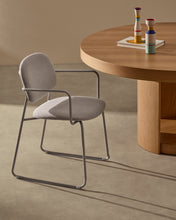 Load image into Gallery viewer, Meli chair in beige chenille with beige metal structure FSC Mix Credit - image 5