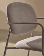 Load image into Gallery viewer, Meli chair in beige chenille with beige metal structure FSC Mix Credit - image 6