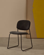 Load image into Gallery viewer, Meli stackable chair in grey chenille with grey metal legs FSC Mix Credit - image 5