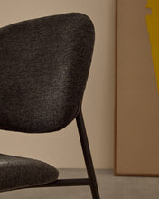 Load image into Gallery viewer, Meli stackable chair in grey chenille with grey metal legs FSC Mix Credit - image 6