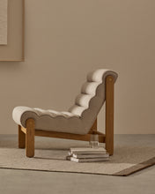 Load image into Gallery viewer, Magira beige armchair in solid oak wood with natural finish - image 5