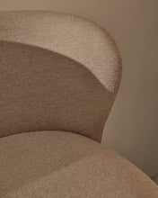 Load image into Gallery viewer, Ciselia stool beige chenille and solid ash wood natural tone finish FSC Mix Credit 65 cm - image 11