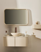 Load image into Gallery viewer, Salaya bathroom furniture in lacquered beige ash laminated plywood 90 x 45 cm - image 4