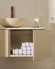 Load image into Gallery viewer, Salaya bathroom furniture in lacquered beige ash laminated plywood 90 x 45 cm - image 5