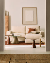 Load image into Gallery viewer, Alea ecru chenille 3-seater modular sofa with right chaise longue and removable cover 220cm - image 5