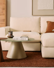 Load image into Gallery viewer, Alea ecru chenille 3-seater modular sofa with right chaise longue and removable cover 220cm - image 6
