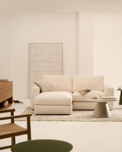 Load image into Gallery viewer, Alea ecru chenille 3-seater modular sofa with left chaise longue and removable cover 220cm - image 5