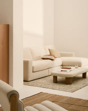 Load image into Gallery viewer, Alea ecru chenille 4-seater modular sofa with right chaise longue and removable cover 310cm - image 5