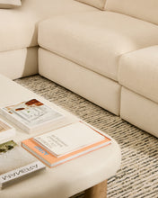 Load image into Gallery viewer, Alea ecru chenille 4-seater modular sofa with left chaise longue and removable cover 310cm - image 6