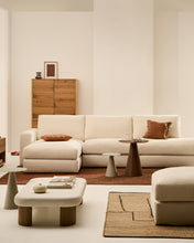 Load image into Gallery viewer, Alea ecru chenille 5-seater modular sofa with left chaise longue and removable cover 340cm - image 5
