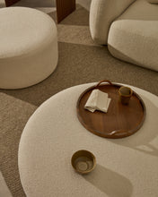 Load image into Gallery viewer, Kaeli footrest with removable cover in ecru bouclé Ø 90 cm - image 3