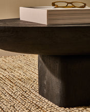 Load image into Gallery viewer, Ovak coffee table in solid acacia wood with black finish FSC 100% 140 x 70cm - image 6