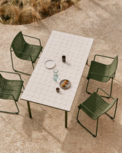 Load image into Gallery viewer, Maurina stackable chair in green galvanised steel and green rope cord - image 9