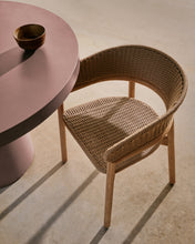 Load image into Gallery viewer, Arinella chair in FSC 100% solid acacia wood with natural finish and beige rope cord - image 9