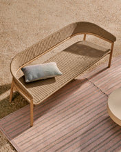 Load image into Gallery viewer, Arinella 3-seater sofa in FSC 100% solid acacia wood with natural finish and beige rope cord 167 cm - image 5