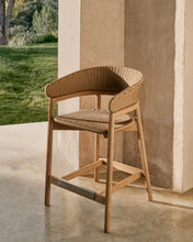 Load image into Gallery viewer, Arinella stool in FSC 100% solid acacia wood with natural finish and beige rope cord 65cm - image 9