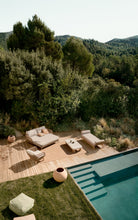 Load image into Gallery viewer, Catalina sun lounger, in beige cord and solid FSC 100% acacia wood - image 6