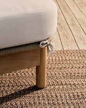 Load image into Gallery viewer, Catalina double sun lounger in beige rope cord and FSC 100% solid acacia wood - image 7