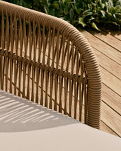 Load image into Gallery viewer, Catalina double sun lounger in beige rope cord and FSC 100% solid acacia wood - image 8