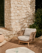 Load image into Gallery viewer, Catalina armchair made with beige rope and FSC solid acacia wood - image 11