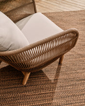 Load image into Gallery viewer, Catalina armchair made with beige rope and FSC solid acacia wood - image 12
