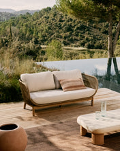Load image into Gallery viewer, Catalina 3 seater sofa made with beige cord and solid acacia wood, 170 cm FSC 100% - image 9