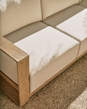 Load image into Gallery viewer, Ambra 3-seater sofa in solid acacia wood with light finish 249cm FSC 100% - image 5
