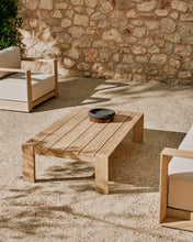 Load image into Gallery viewer, Ambra coffee table in solid acacia wood with light finish 82.5 x 140cm FSC 100% - image 3