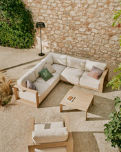 Load image into Gallery viewer, Ambra 5-seater corner sofa in solid acacia wood with light finish 248cm FSC 100% - image 7
