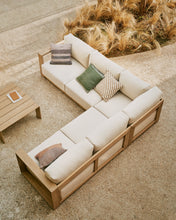 Load image into Gallery viewer, Ambra 5-seater corner sofa in solid acacia wood with light finish 248cm FSC 100% - image 5