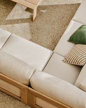 Load image into Gallery viewer, Ambra 5-seater corner sofa in solid acacia wood with light finish 248cm FSC 100% - image 6